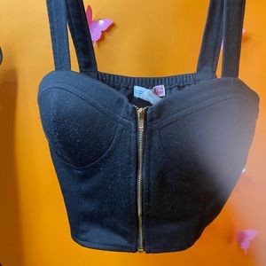 Black crop top